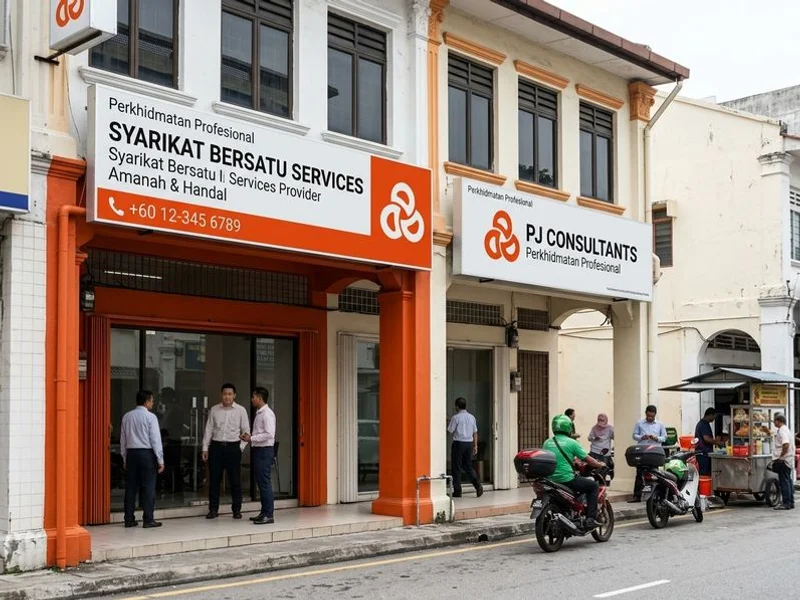 Malaysian local business district with service providers