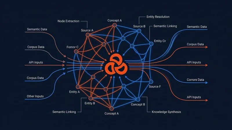 Diagram showing how AI search synthesises information from multiple sources to generate business recommendations