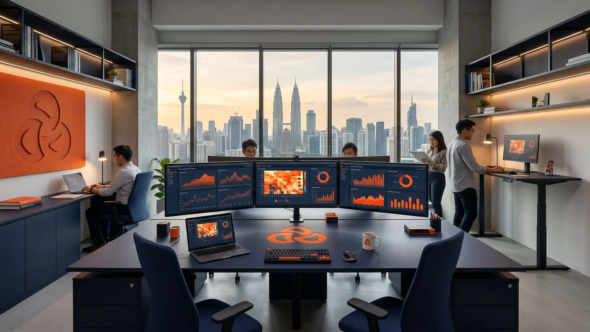 Professional AI search optimisation workspace in Kuala Lumpur